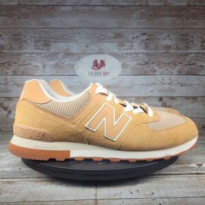 New Balance 574v2 Sneakers Men's Size 11 Brown Caramel Rust Suede Running Shoes